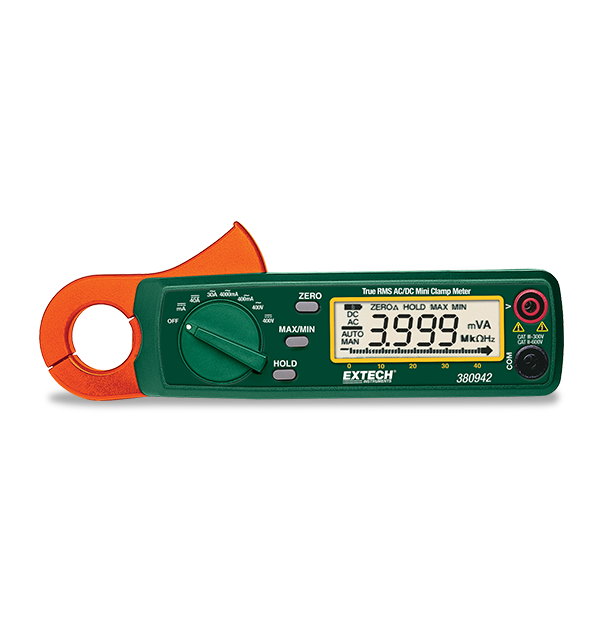 Extech 380942 30A True RMS AC/DC Mini Clamp Meter