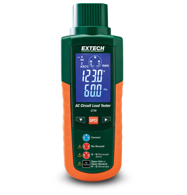 Extech CT70 GFCI and AC Circuit Analyzer