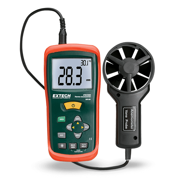 Extech AN100 CFM/CMM Mini Thermo-Anemometer